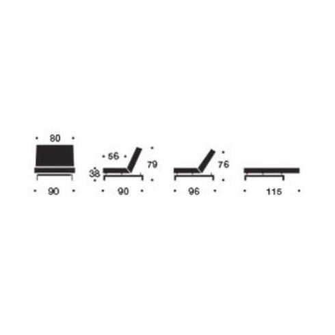 Splitback Easy Chair / Legs Chrome